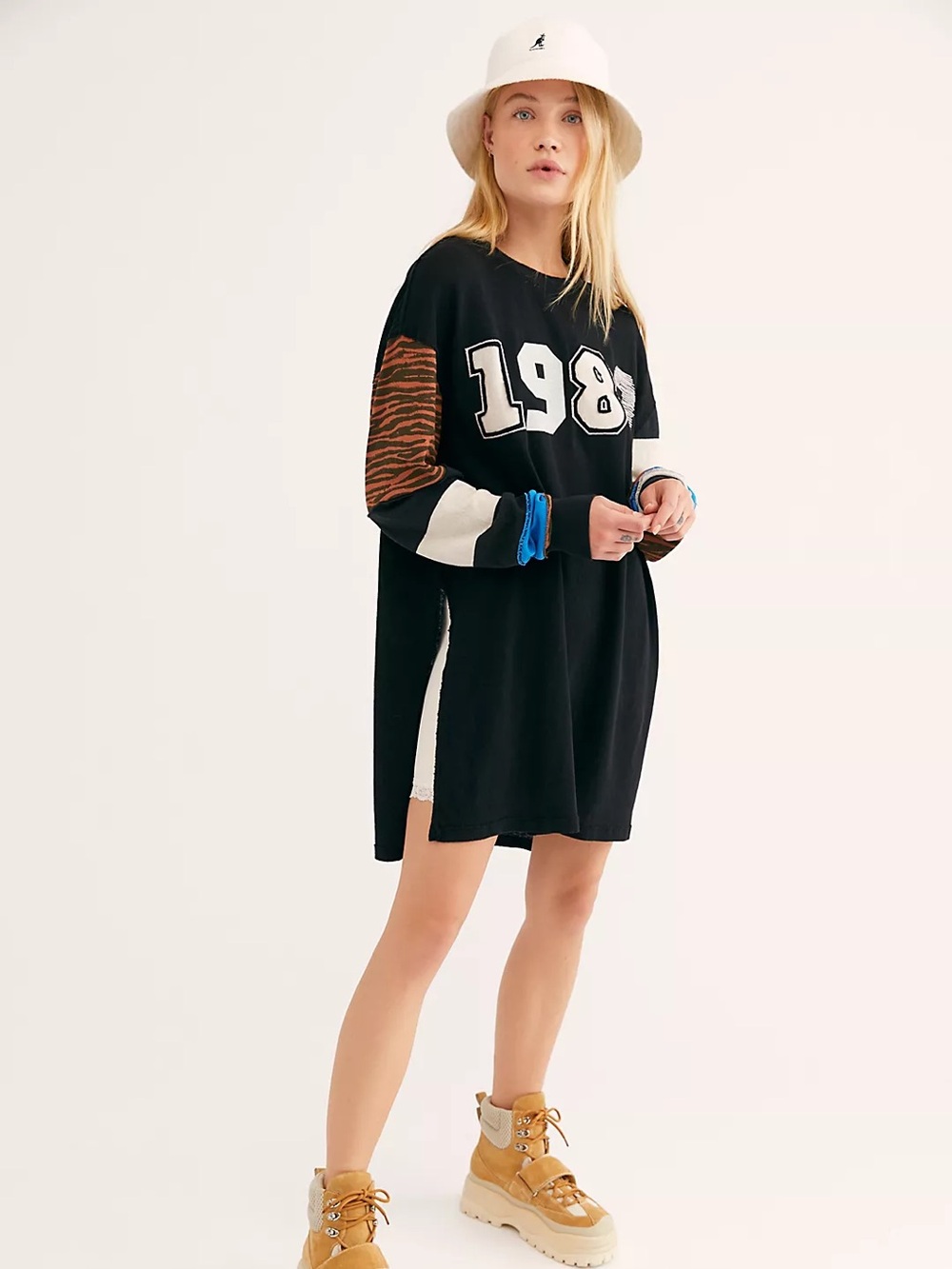 NWT FREE PEOPLE- We The Free Wild Side Maxi Tee Black Size S